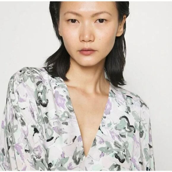 Club Monaco Drape Sleeve Dress 00 - Picture 3 of 13